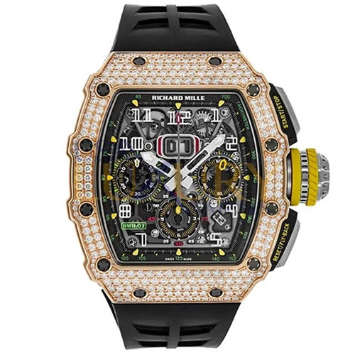 Richard Mille RM11-03 Rose Gold Gem Set and Titanium Chronograph