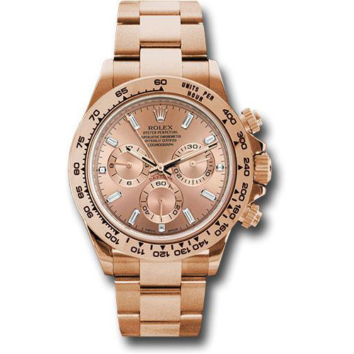 Rolex Everose Gold Cosmograph Daytona 40 Watch - Pink Diamond Dial - 116505 pbd