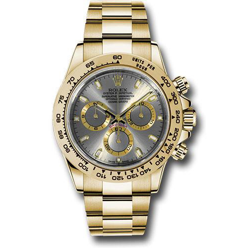 Rolex Yellow Gold Cosmograph Daytona 40 Watch - Steel Index Dial - 116508 sti