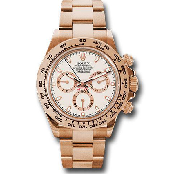 Rolex Everose Gold Cosmograph Daytona 40 Watch - Ivory Index Dial - 116505 i