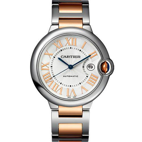 Cartier Ballon Bleu De Cartier Watch - 42 mm Steel And Pink Gold Case - Pink Gold Bracelet - W6920095