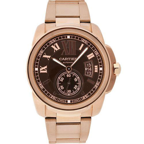 Cartier Calibre de Cartier Watch - 42 mm Pink Gold Case - Chocolate-Colored Dial - W7100040