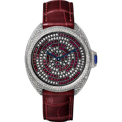 Cartier Cle de Cartier Limited Edition of 30 Watch - 40 mm White Gold Diamond Case - White Gold Nac-Treated Dial - HPI01101