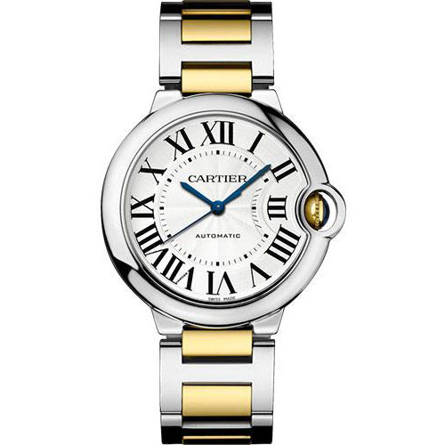 Cartier Ballon Bleu de Cartier Watch - 36.6 mm Steel Case - Yellow Gold And Steel Bracelet - W2BB0012