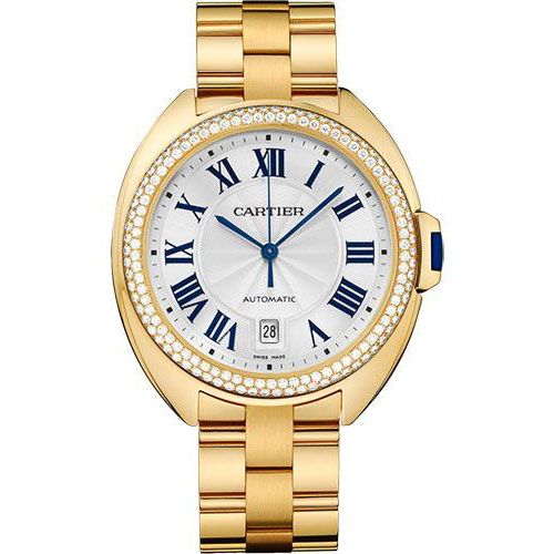 Cartier Cle de Cartier Watch - 40 mm Yellow Gold Diamond Case - Effect Dial - WJCL0010
