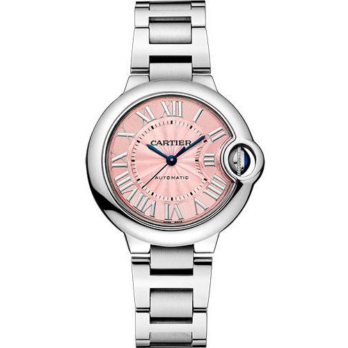 Cartier Ballon Bleu De Cartier Watch - 33 mm Steel Case - Pink Dial - W6920100