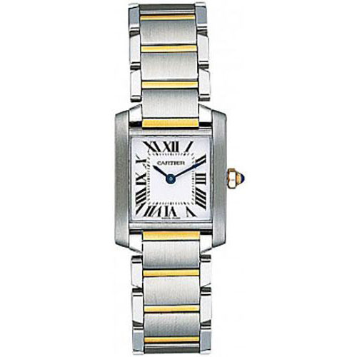 Cartier Tank Francaise Watch - Small Steel And Yellow Gold Case - W51007Q4