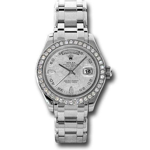 Rolex Platinum Day-date Special Edition 39 Watch - 40 Diamond Bezel - Meteorite Diamond Dial - 18946 met