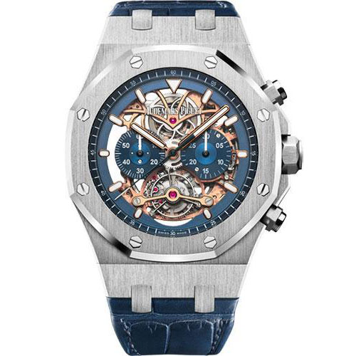 Audemars Piguet Royal Oak Tourbillon Chronograph Openworked Watch - 26347PT.OO.D315CR.01