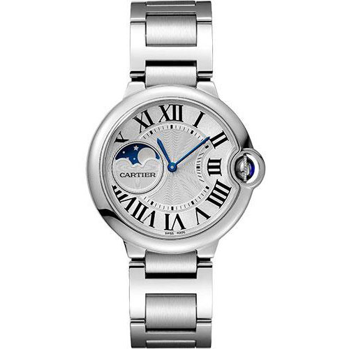Cartier Ballon Bleu de Cartier Watch - 37 mm Steel Case - Silvered Dial - Interchangeable Bracelet - WSBB0050