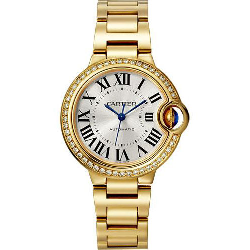 Cartier Ballon Bleu de Cartier Watch - 33 mm Yellow Gold Case - Diamond Bezel - WJBB0042