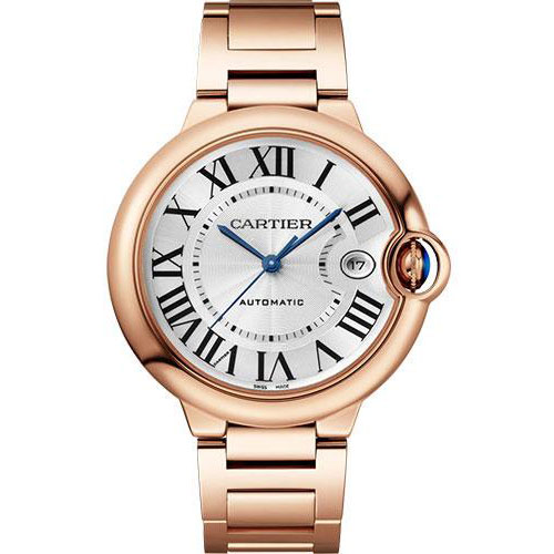 Cartier Ballon Bleu de Cartier Watch - 40 mm Rose Gold Case - Silvered Dial - Interchangeable Bracelet - WGBB0039