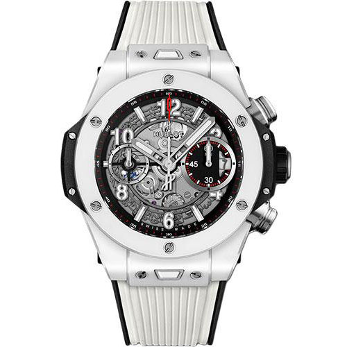 Hublot Big Bang Unico White Ceramic 42mm Watch - 42 mm - Black Skeleton Dial-441.HX.1170.RX