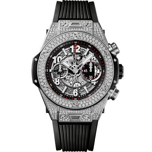 Hublot Big Bang Unico Titanium Pave Watch-411.NX.1170.RX.1704