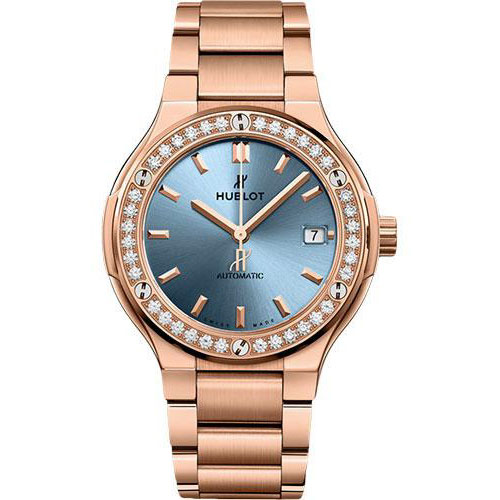Hublot Classic Fusion King Gold Light Blue Watch-568.OX.891L.OX.1204