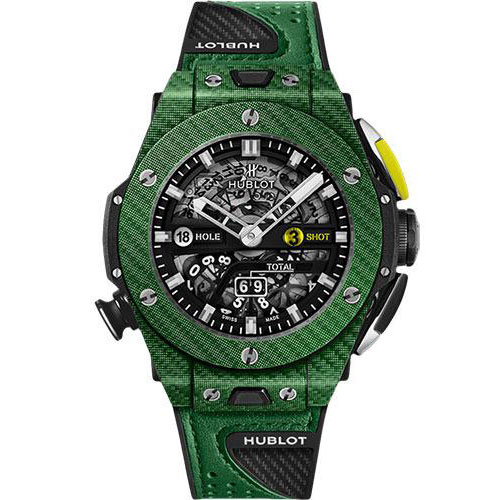 Hublot Big Bang Unico Golf Green Carbon Watch - 45 mm - Black Skeleton Dial Limited Edition of 100-416.YG.5220.VR