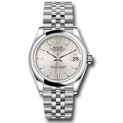 Rolex Steel and White Gold Datejust 31 Watch - Domed Bezel - Silver Index Dial - Jubilee Bracelet - 2020 Release - 278240 sij