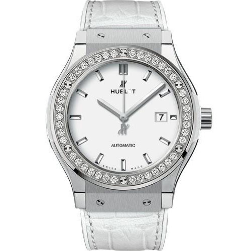 Hublot Classic Fusion Titanium White Diamonds Watch-542.NE.2010.LR.1204