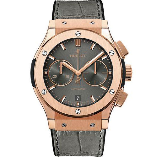 Hublot Classic Fusion Racing Grey Chronograph King Gold Bracelet Watch-541.OX.7080.LR
