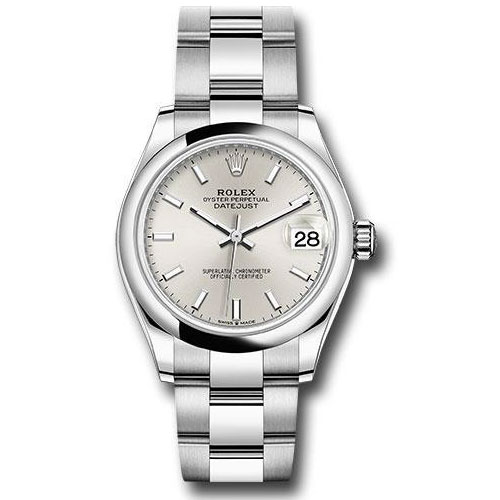 Rolex Steel and White Gold Datejust 31 Watch - Domed Bezel - Silver Index Dial - Oyster Bracelet - 2020 Release - 278240 sio