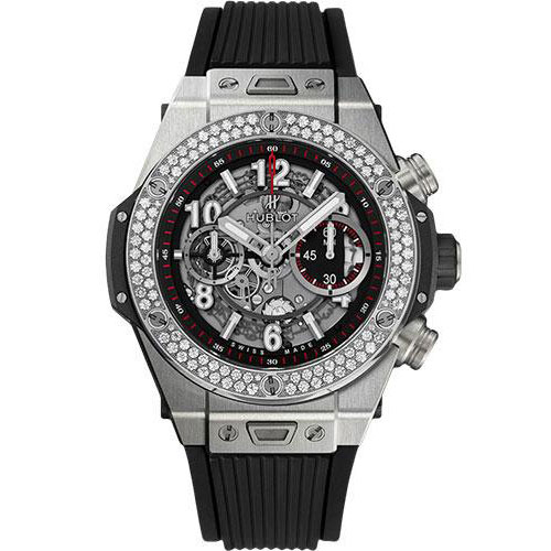 Hublot Big Bang Unico Titanium Diamonds Watch - 45 mm - Black Skeleton Dial-411.NX.1170.RX.1104
