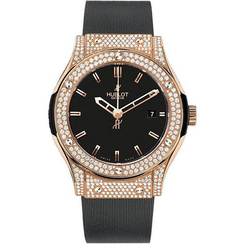 Hublot Classic Fusion Gold Pave Watch-542.PX.1180.RX.1704