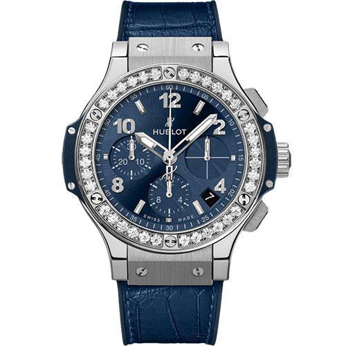 Hublot Big Bang Steel Blue Diamonds Watch - 41 mm - Blue Dial-341.SX.7170.LR.1204