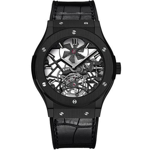 Hublot Classic Fusion Skeleton Tourbillon All Black Limited Edition of 99 Watch-505.CM.0140.LR