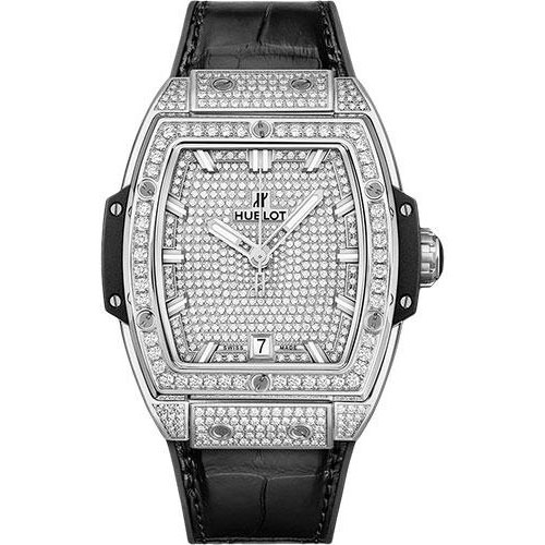 Hublot Spirit Of Big Bang Titanium Full Pave Watch - 39 mm - Titanium Dial-665.NX.9010.LR.1604