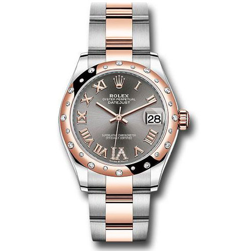 Rolex Steel and Everose Gold Datejust 31 Watch - 24 Diamond Bezel - Mother-Of-Pearl Diamond Dial - Oyster Bracelet - 278341RBR dkrhdr6o