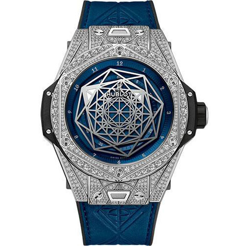 Hublot Big Bang Sang Bleu Titanium Blue Pave Watch-415.NX.7179.VR.1704.MXM18