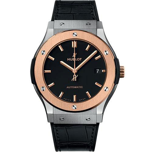 Hublot Classic Fusion Titanium King Gold Watch - 45 mm - Black Dial-511.NO.1181.LR