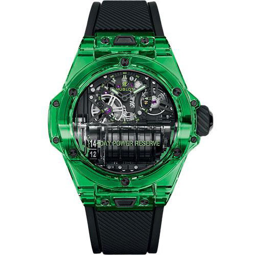 Hublot Big Bang MP-11 Power Reserve 14 Days Green SAXEM Watch - 45 mm - Sapphire Crystal Dial Limited Edition of 6-911.JG.0129.RX