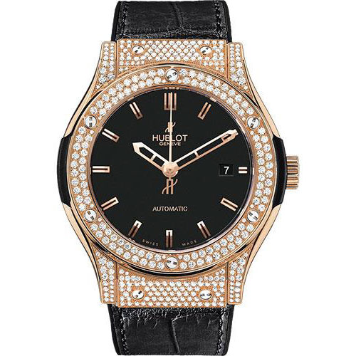 Hublot Classic Fusion Gold Diamonds Watch-565.PX.1180.LR.1704