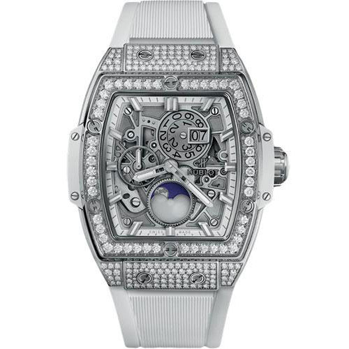 Hublot Big Bang Moonphase Titanium White Pave Watch-647.NE.2070.RW.1604
