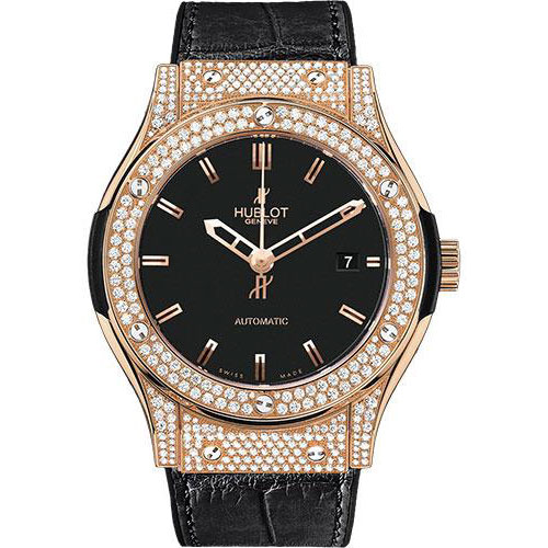 Hublot Classic Fusion Gold Diamonds Watch-542.PX.1180.LR.1704