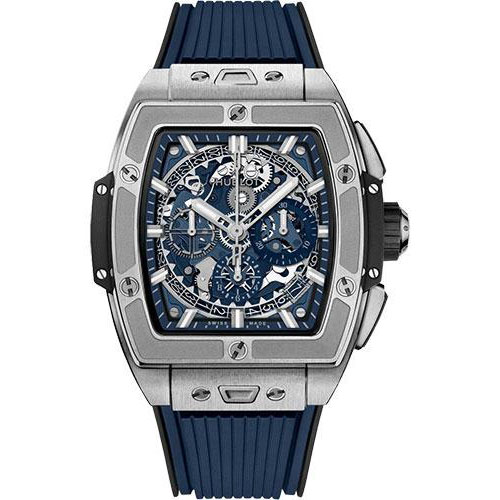 Hublot Spirit of Big Bang Titanium Blue Watch - 42 mm - Sapphire Dial - Blue Rubber Strap-642.NX.7170.RX