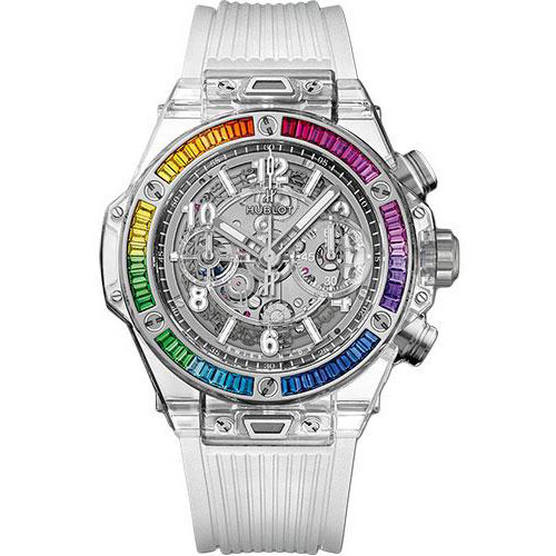 Hublot Big Bang Unico Sapphire Rainbow Watch - 42 mm - Skeleton Dial-441.JX.4802.RT.4099