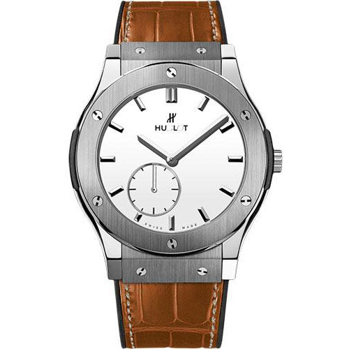 Hublot Classic Fusion Ultra-Thin Titanium White Shiny Dial Watch-515.NX.2210.LR