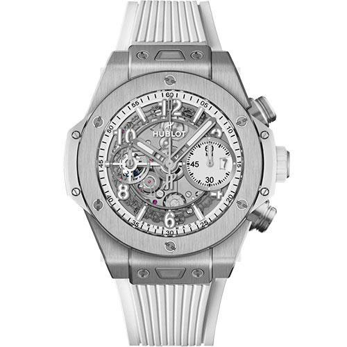 Hublot Big Bang Unico Titanium White Diamonds 42mm Watch - 42 mm - White Skeleton Dial-441.NE.2010.RW.1104