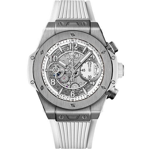 Hublot Big Bang Unico Titanium White 42mm Watch - 42 mm - White Skeleton Dial-441.NE.2010.RW