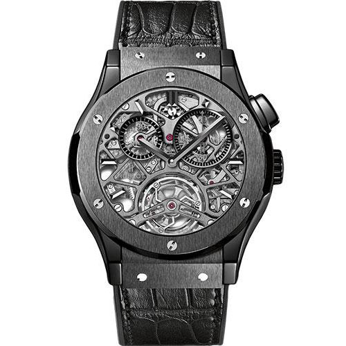 Hublot Classic Fusion Tourbillon Skeleton All Black Limited Edition of 99 Watch-506.CM.0140.LR