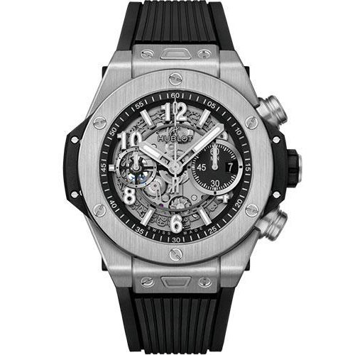 Hublot Big Bang Unico Titanium Watch - 42 mm - Black Skeleton Dial - Black Lined Rubber Strap-441.NX.1171.RX