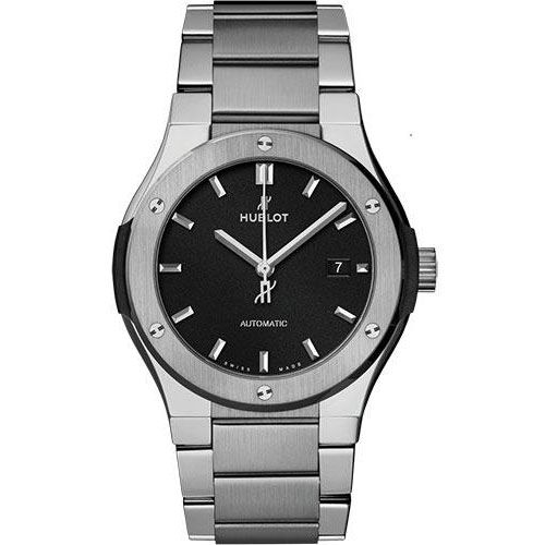 Hublot Classic Fusion Titanium Bracelet Watch - 42 mm - Black Dial-548.NX.1170.NX