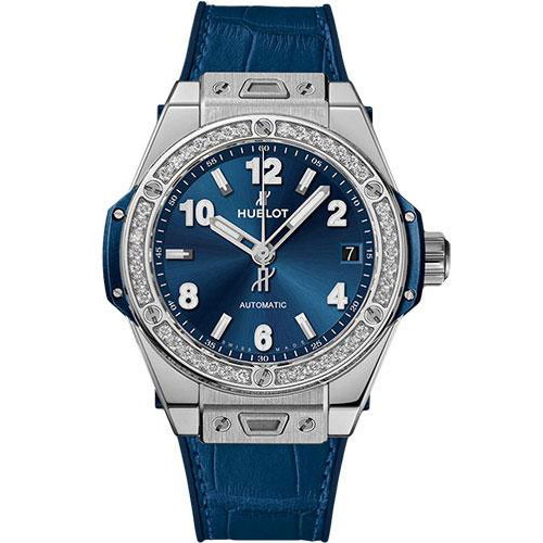 Hublot Big Bang One Click Steel Blue Diamonds Watch - 39 mm - Blue Dial-465.SX.7170.LR.1204