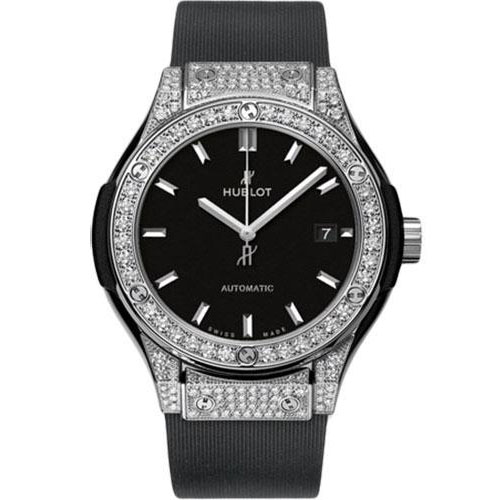 Hublot Classic Fusion Titanium Pave Watch-582.NX.1170.RX.1704
