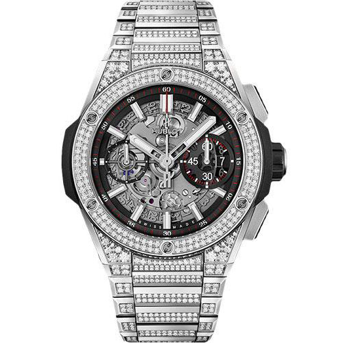 Hublot Big Bang Integral Titanium Pave Watch - 42 mm - Black Skeleton Dial-451.NX.1170.NX.3704