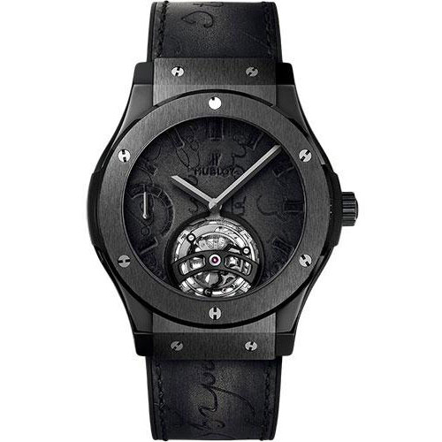 Hublot Classic Fusion Tourbillon Power Reserve 5 Days Berluti Scritto All Black Limited Edition of 20 Watch-505.CM.0500.VR.BER17