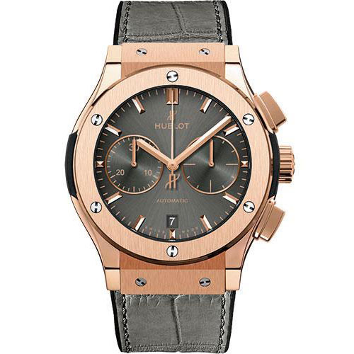 Hublot Classic Fusion Racing Grey Chronograph King Gold Watch - 45 mm - Grey Dial-521.OX.7081.LR