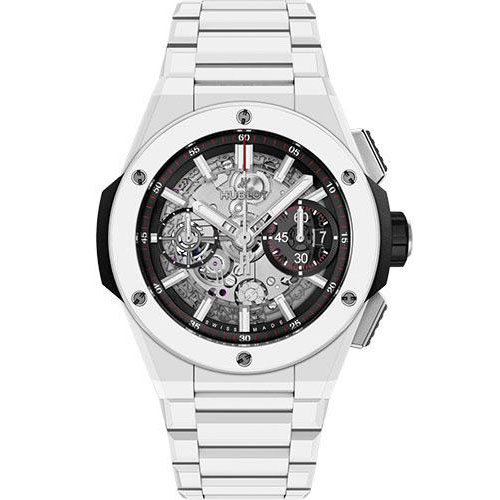 Hublot Big Bang Integral White Ceramic Watch - 42 mm - Grey Skeleton Dial-451.HX.1123.HX